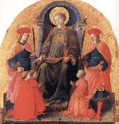 St Lawrence Enthroned with Sts Cosmas and Damian,Other Saints and Donors